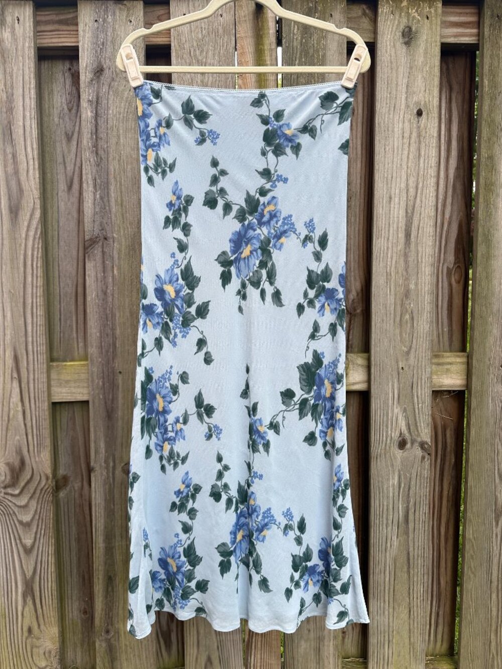 Reformation Layla Midi Skirt Fresh Air Blue Floral 8 - Picture 3 of 8